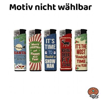 1x Wild Fire Elektronikfeuerzeug, Softflame, Weihnachtsmotiv, nicht wählbar