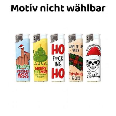 Wild Fire Anti-Weihnachts Feuerzeug mit Softflame, Design zufällig