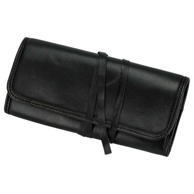 Passatore Pfeifen-Rollbeutel für 1 Pfeife + Zubehör, Lammleder schwarz