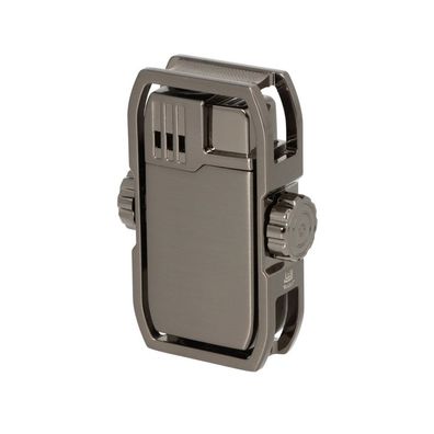 Winjet Zigarren-Feuerzeug Fidget Spinner mit Jet-Flamme, Anthrazit mit Bohrer