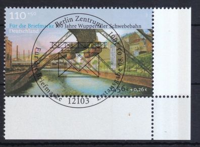 BRD 2001 gestempelt Ecke unten rechts MiNr. 2171 100 Jahre Wuppertaler Schwebebahn