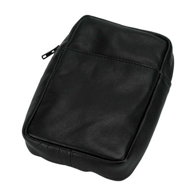 Passatore Pfeifen-/ Multifunktionstasche, Leder in schwarz
