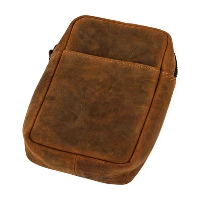 Passatore Pfeifen-/ Multifunktionstasche, Leder in antik braun