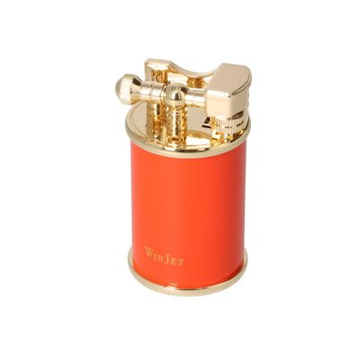 WinJet Tischfeuerzeug orange / gold mit Ersatzsteinen