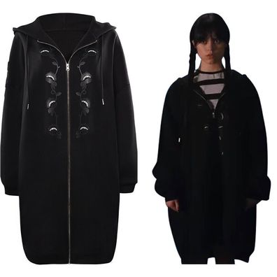 Wednesday Addams Cosplay Costume Coat Outfits Halloween Carnival Party Suit