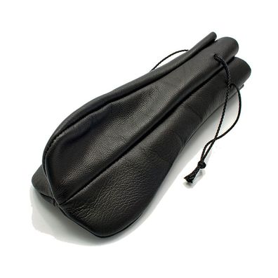 Martin Wess Classic P 8 Pipe Pouch schwarz, Pfeifentasche aus Leder für 1 Pfeife