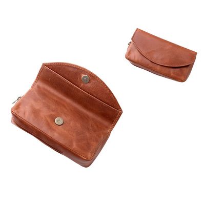 Angelo Combibeutel aus Rindsleder in Hellbraun