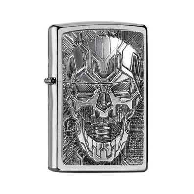 Zippo Benzin-Feuerzeug Trick Technik Skull (Totenkopf), unbefüllt