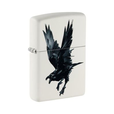 Zippo Benzin-Feuerzeug weiß, Raven 60007030, unbefüllt