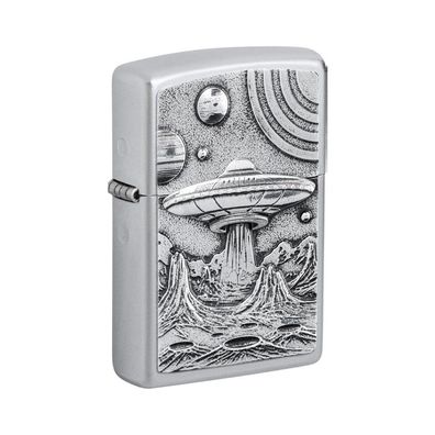 Zippo Benzin-Feuerzeug Alien Life, satin finish 2007868, unbefüllt