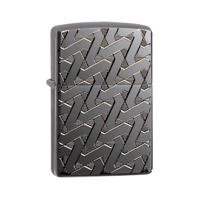 Zippo Benzin-Feuerzeug Black Ice Geometric Waves 60005201, unbefüllt