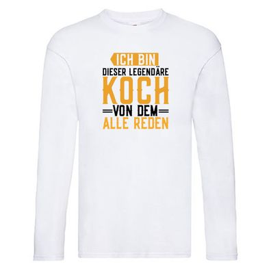 Legendärer Koch | Haubenkoch | Küchenchef | Restaurant Long Sleeve Weiß