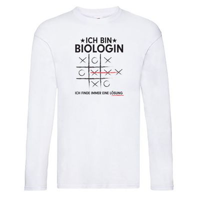 Lösung finden: Biologin | Biologie | Naturforscherin v2 Long Sleeve Weiß