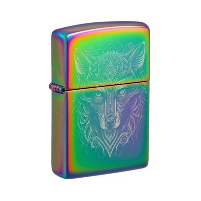 Zippo Benzin-Feuerzeug Spectrum Photo Image Wolf 60007190, unbefüllt