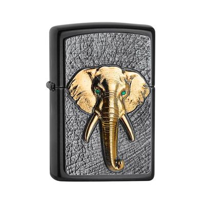 Zippo Benzin-Feuerzeug Elephant Tri-Color, Swarovski Steine, 2006551 unbefüllt