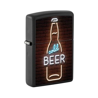 Zippo Benzin-Feuerzeug black Beer Sign 3D, 60007047 unbefüllt
