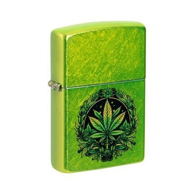 Zippo Benzin-Feuerzeug Lurid color, Cannabis Leaf 60007389, unbefüllt