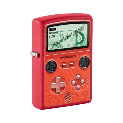 Zippo Benzin-Feuerzeug rot 3D-Druck, Retro Gaming 60007435, unbefüllt