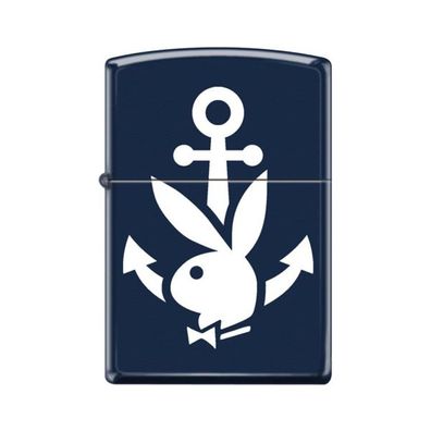 Zippo Benzin-Feuerzeug Navy Blue Playboy Anchor 60007472, unbefüllt