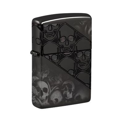 Zippo Benzin-Feuerzeug Armor Case, Deep Carved Skulls 60007445, unbefüllt