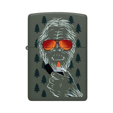 Zippo Benzin-Feuerzeug green matte Old Man Zippo 60007478, unbefüllt