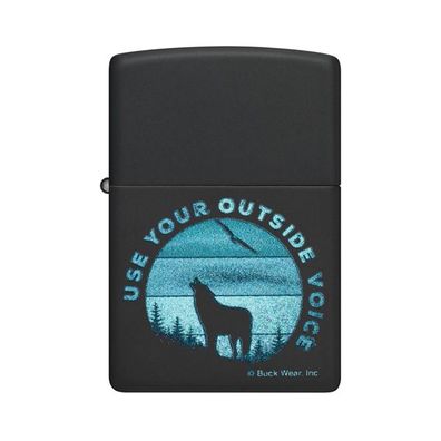 Zippo Benzin-Feuerzeug schwarz, Use Your Outside Voice 60007454, unbefüllt