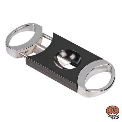 Hauser Zigarrenschneider (V-Cut / Kerbschnitt) Metall, schwarz