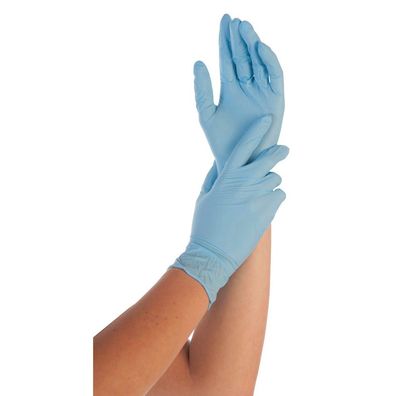 10x Hygostar 2700 unisex Einmalhandschuhe SAFE LIGHT blau Größe XL 100 St