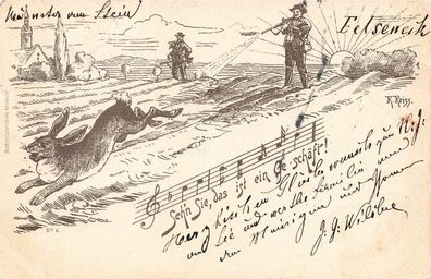 AK Künstlerkarte "Seh'n Sie, das ist ein Ge schäft !", gelaufen am 11.12.1896 (Kreuzn