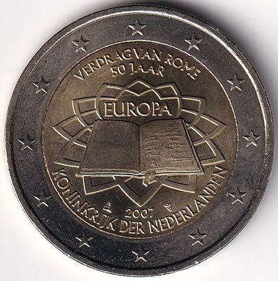 2 Euro Gedenkmünze Niederlande - 2007 - "Römische Verträge"