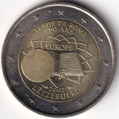 2 Euro Gedenkmünze Luxemburg - 2007 - "Römische Verträge"