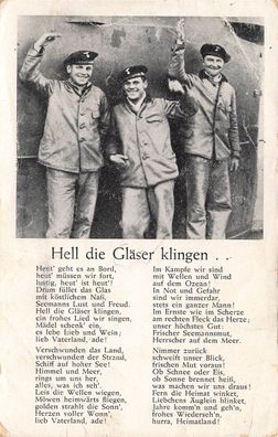 AK Künstlerkarte "Heil die Gläserklingen", n. gelaufen