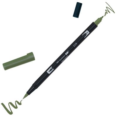 Tombow ABT-228ABT Dual Brush Pen 228 grey green
