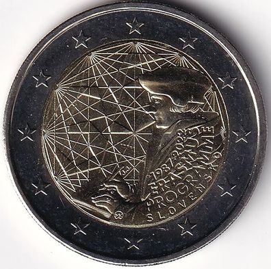 2 Euro Gedenkmünze Slowakei - 2022 - "35 Jahre Erasmus-Programm"