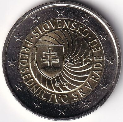 2 Euro Gedenkmünze Slowakei - 2016 - "EU-Ratspräsidentschaft"
