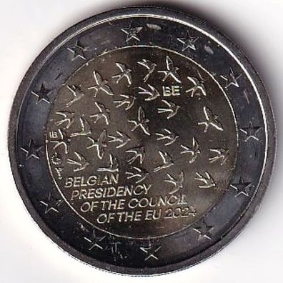 2 Euro Gedenkmünze Belgien - 2024 - "EU-Ratsvorsitz"