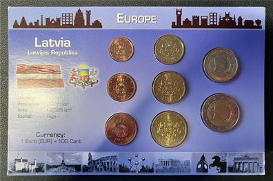 KMS - Lettland- Kursmnzensatz 2014 (eingeschweißt und org. verpackt) (2)