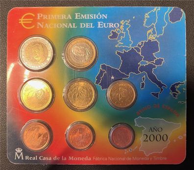 KMS - Spanien 2000 - Primera Emision National Del Euro (org. verpackt und verschweißt
