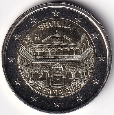 2 Euro Gedenkmünze Spanien - 2024 - "UNESCO Welterbestätten - Kathedrale von Sevilla"