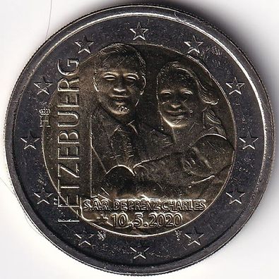 2 Euro Gedenkmünze Luxemburg - 2020 - "Geburt des Thronfolgers Charles" (ST)