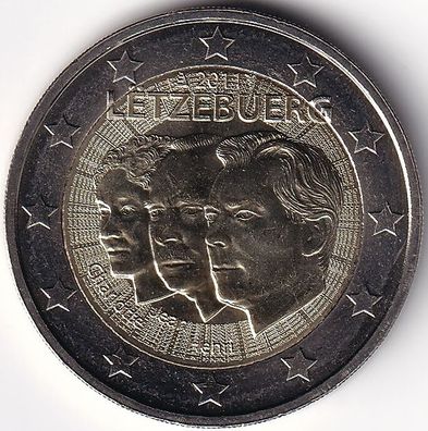 2 Euro Gedenkmünze Luxemburg - 2011 - "50. Jahrestag d. Ernenung Jeans zum Stadthalte