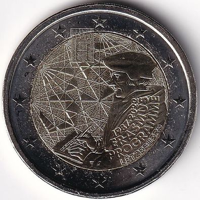 2 Euro Gedenkmünze Luxemburg - 2022 - "30 Jahre Erasmus-Programm"