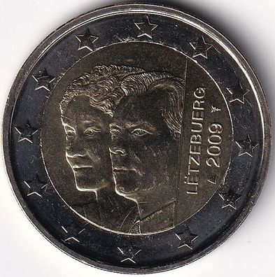 2 Euro Gedenkmünze Luxemburg - 2009 - "30. Jahrestag der Thronbesteigung Großherzogin