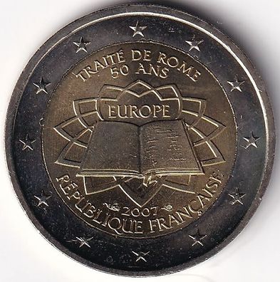 2 Euro Gedenkmünze Frankreich - 2007 - "Römische Verträge"