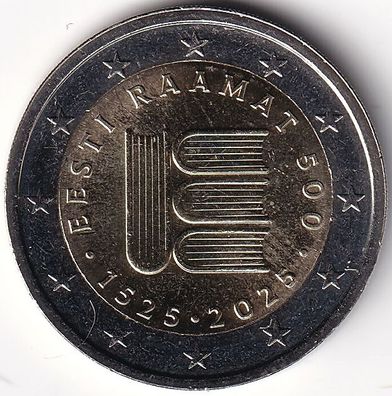 2 Euro Gedenkmünze Estland - 2022 - "500. Jahrestag d. Einführung d. Estnischen als S