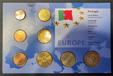 KMS - Portugal 2002 - EURO-Motivsatz -0.01-2.00 € - (org. verpackt, verschweißt)