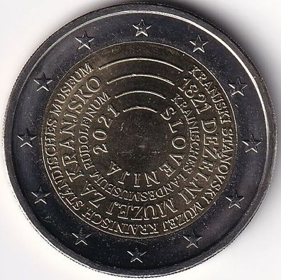 2 Euro Gedenkmünze Slowenien - 2021 - "200 Jahre Regionalmuseum Kranj"