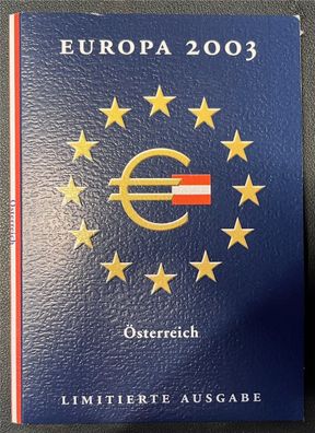 KMS - Österreich 2003 - Orgnial-Folder "Europa 2003" (org. verpakt und verschweißt)