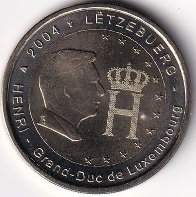 2 Euro Gedenkmünze Luxemburg - 2004 - "Die großherzogliche Dynastie"