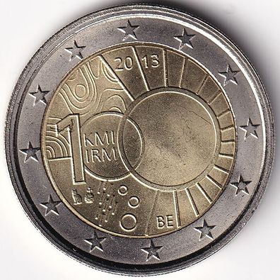 2 Euro Gedenkmünze Belgien - 2013 - "100. Jahrestag Meteorologischen Institut"